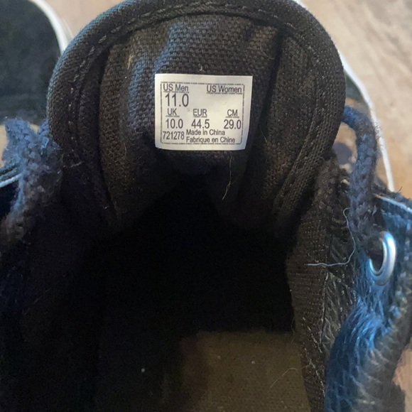 Vans Black and Tan Leopard Print Sneakers Sz. 11 - Picture 5 of 8